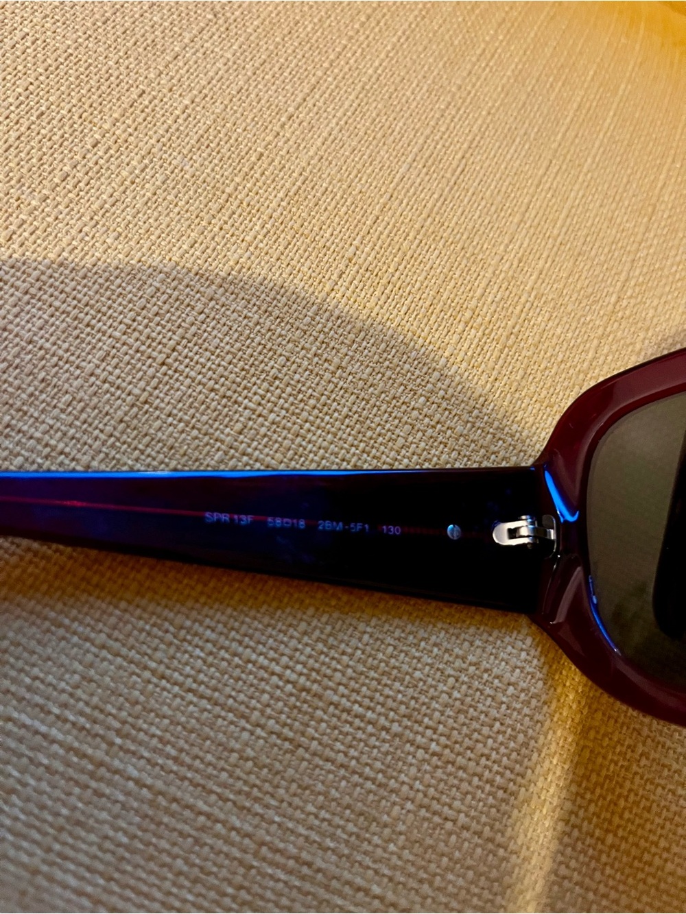 Vintage Prada SPR13F Burgundy Oversized Sunglasses Made in Italy - Picture 5 of 6